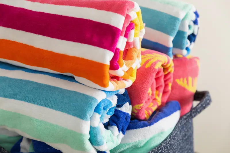 Beach and pool towels stocked for guest use