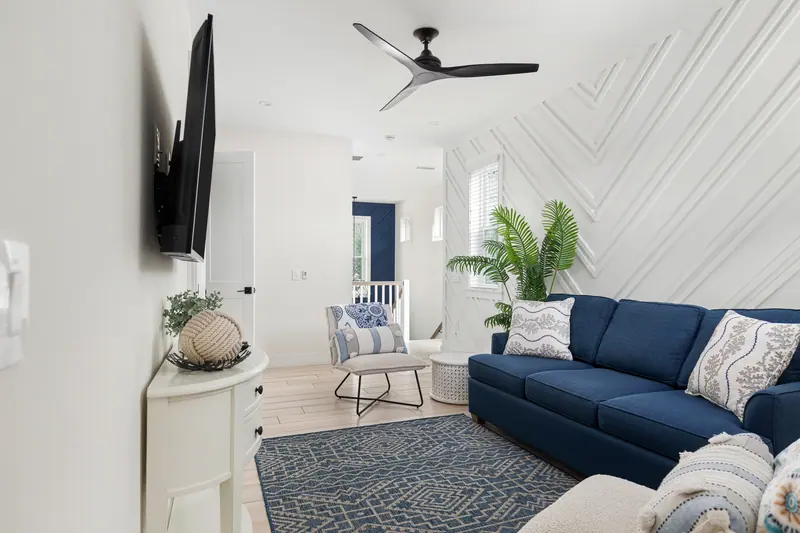 Bright upstairs retreat for reading and quiet time